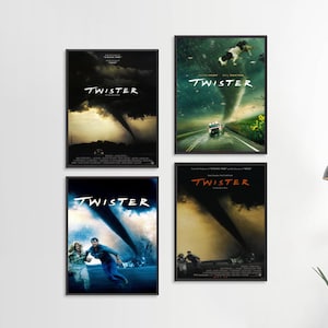 Twister 1996 Film Poster, Twister I Gotta Go Julia We Got Cows Vintage Poster, Twister Movies Quote Poster Gifts on Birthday, Christmas