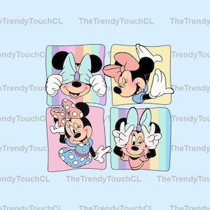 Minnie Mouse Bow Collage Png, Retro Minnie Mouse Digital Download, Minnie Besties Png, Adult Kids Toddler Baby cute Png Matching Girls Trip