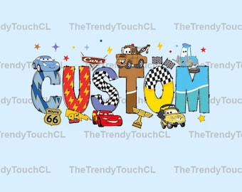 Disneyland Cars Personalized Name Shirt Png, Custom Name Cars Matching PNG, Group Cars Birthday Trip Png, Mc Queen Cars Custom File