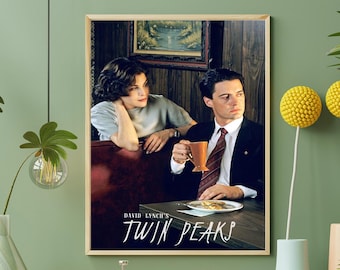 Twin Peaks 1990 Movie Vintage Poster, Dale Cooper, Audrey Horne, Twin Peaks Photo Poster Unframed Wall Art, Gift for Him, Her, Film Fans