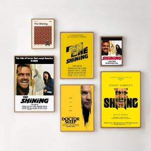 The Shining 80s Horror Movie Vintage Poster, Jack Torrance, Danny Torrance, Wendy Torrance, The Shining Overlook Hotel Halloween Unique Gift