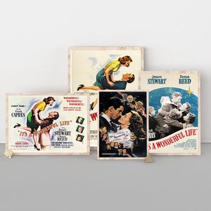 It&#39;s A Wonderful Life Christmas Film Vintage Poster, George Bailey, Mary Hatch, Christmas Movie Multiple Style Poster Gifts Wall Decor