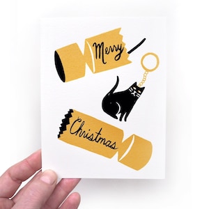 CHRISTMAS CRACKER Screen Printed Christmas Card image 1