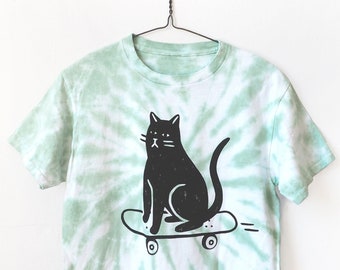 COOL CAT (Tie-Dye) - Youth Screen Printed T-Shirt