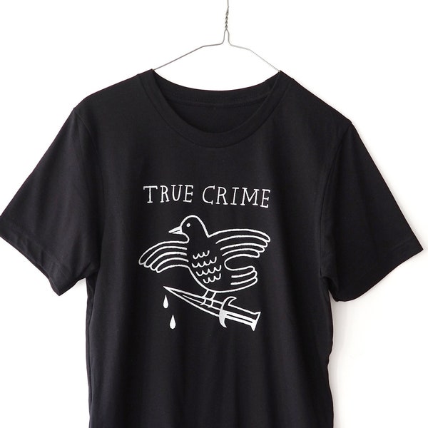 TRUE CRIME (Black) - Screen Printed T-Shirt