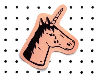 CRYING UNICORN / Iron-On Patch