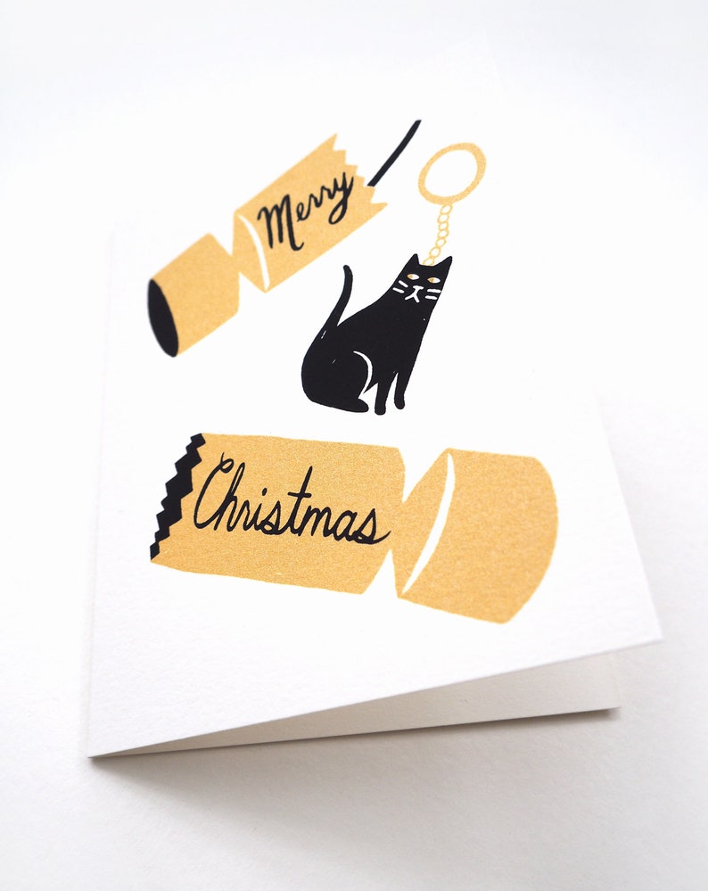 CHRISTMAS CRACKER Screen Printed Christmas Card image 3