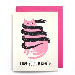 Love You To Death Screen Printed Card image 4