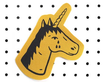 SAD UNICORN / Iron-On Patch