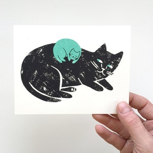 NEW BABY (Cat) - Screen Printed Card