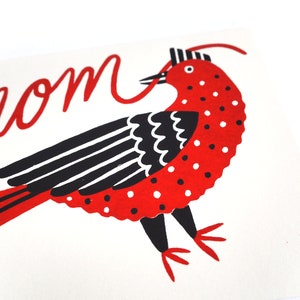 Mama Bird Screen Printed Mother's Day Card image 3