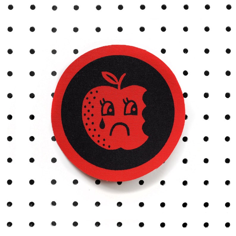 SAD APPLE / Iron-On Patch image 1