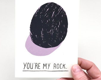 You're My Rock - Screen Printed Card