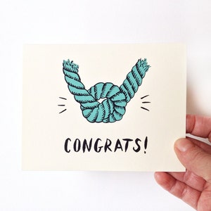 GEFELICITEERD! - Gezeefdrukte wenskaart