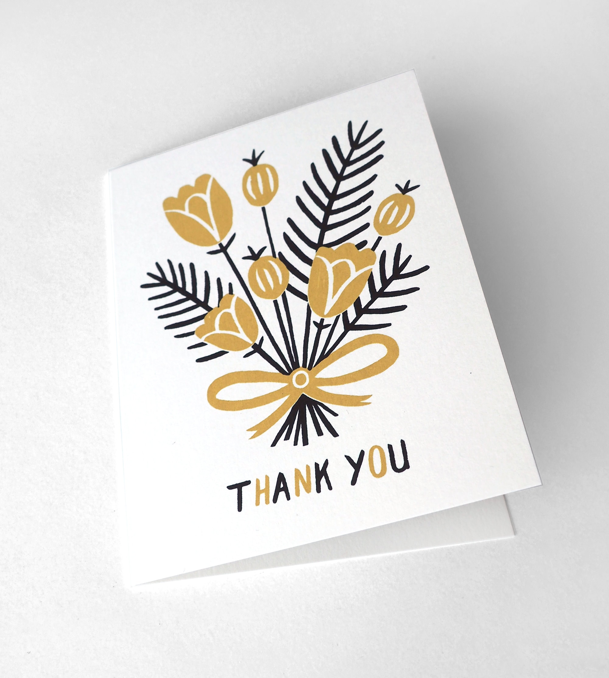 THANK YOU BOUQUET - Screen Printed Greeting Card - Etsy