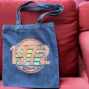 Tote bags feature iconic years -milestones, memories, and moments that matter to you.