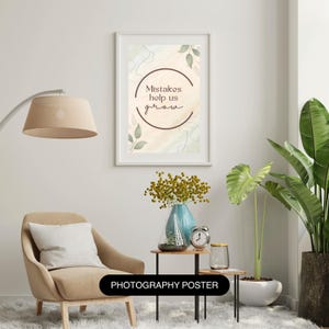 Fouten helpen me groeien - poster groeimindset, wanddecoratie, kinderkamerafdrukken, affirmaties, kinderen, klas, geestelijke gezondheid, digitale download