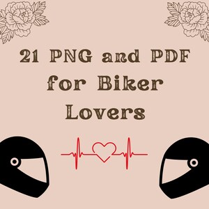 21 motorfiets hartslag SVG | Biker Love-clipart | Helm en fiets, png PNGEgg | Moto Life-ontwerp | Digitale download voor T-shirts, stickers en meer