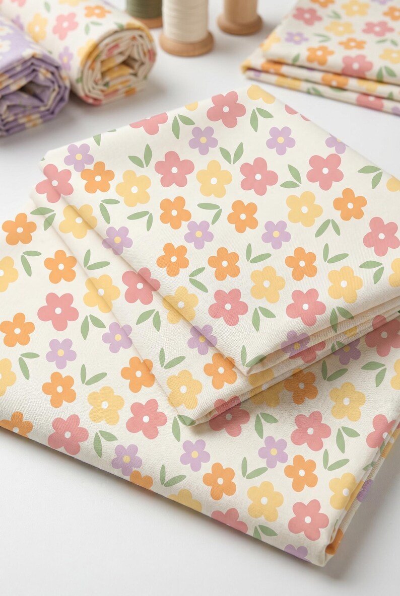 Seamless Floral Pattern Digital Paper - Pastel Ditsy Flowers Print ...