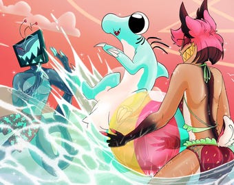 Beach Day Radiostatic Print