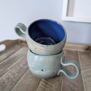 Handmade ceramic mug, coffee cup, tea cup, wheel thrown, 10 fl oz