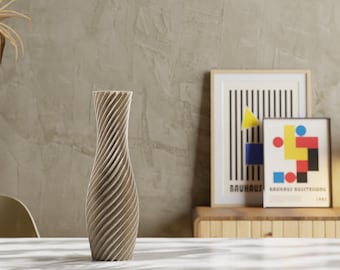 Vaso a spirale moderno – Vaso decorativo stampato in 3D – Decorazione minimalista per casa e ufficio, centrotavola unico, elegante pezzo d'arte