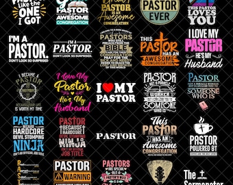 Pastor PNG, Christian Bundle PNG, Religious Png Bundle, Funny Pastor Gift, Pastor Appreciation, Prayer Png, Instant Download