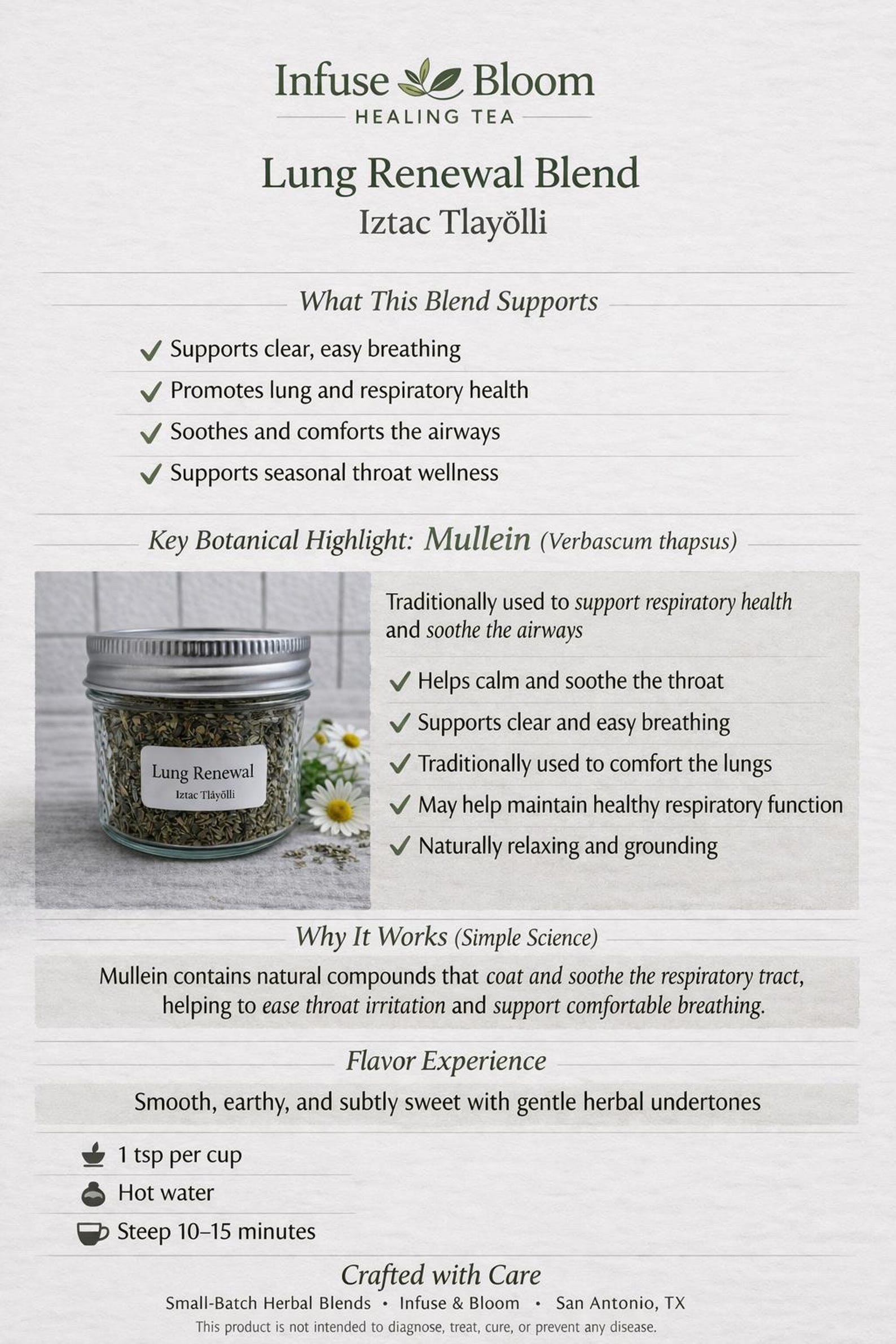 Respiratory Support Tea | Lung Cleanse Tea | Mucus Relief Tea | Herbal ...