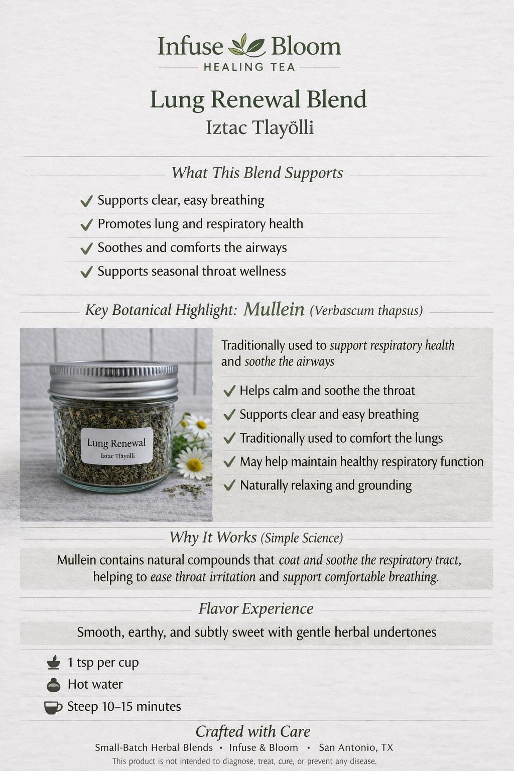 Respiratory Support Tea | Lung Cleanse Tea | Mucus Relief Tea | Herbal ...