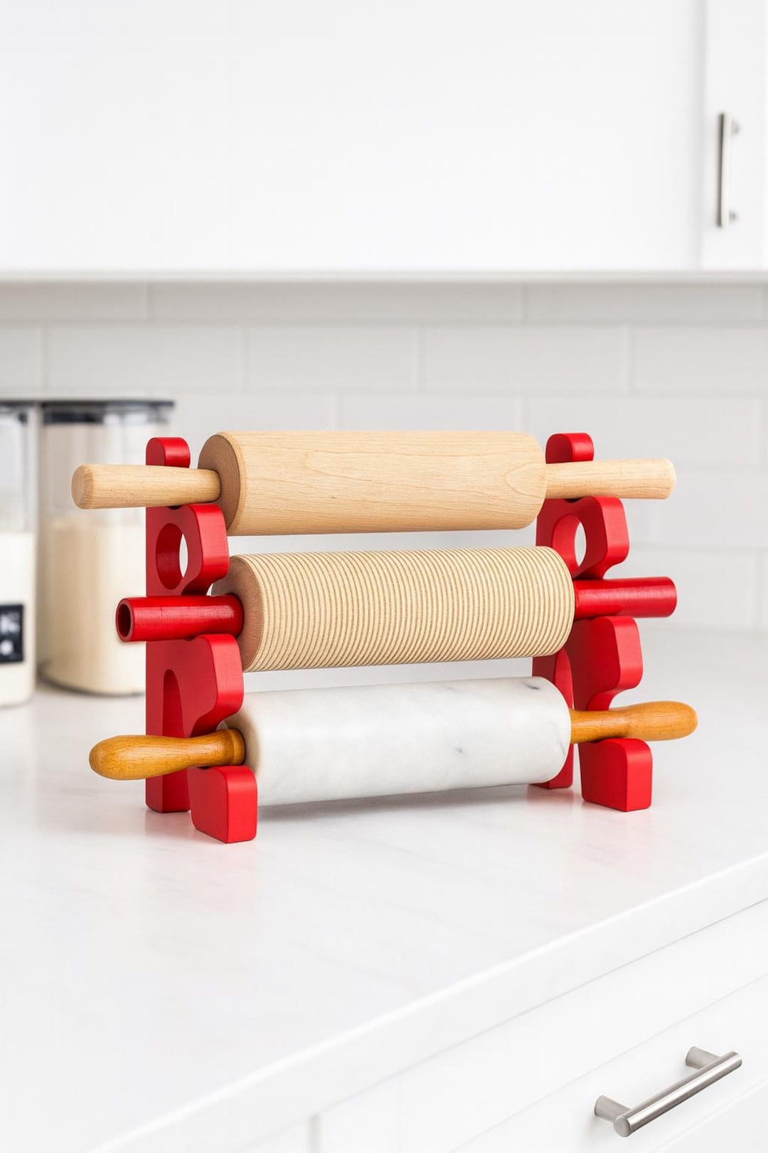 Countertop Rolling Pin Rack: Eco-friendly PLA, Holds 3 Pins - Etsy