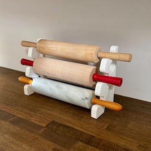 Countertop Rolling Pin Rack: Holds 3 Pins, Eco-Friendly PLA