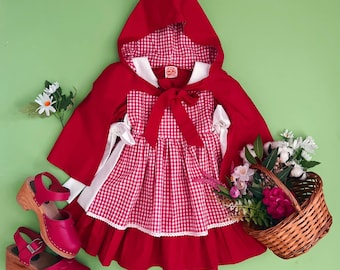 Handmade Little Red Riding Hood Inspired Dress: Fairytale Costume