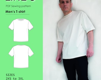 Men's T-shirt Sewing Pattern | PDF Download | Sizes XXS–XXXL | Instant Digital File