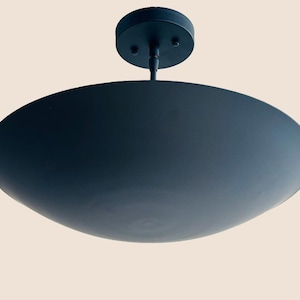 Six Light Elegant Ceiling Flush Mount Matte Black Pendant Light Fixture image 3