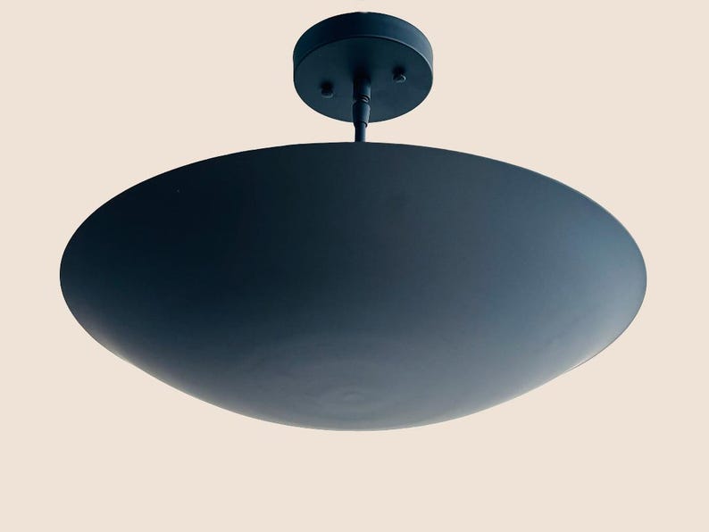 Six Light Elegant Ceiling Flush Mount Matte Black Pendant Light Fixture image 3