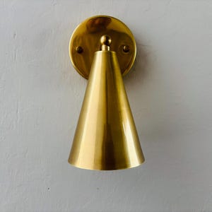 Handmade Brass Wall Sconce: Mid-Century Modern Light