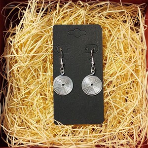 Spiral wire earrings-handmade earrings-jewelry-wire jewelry-cute ootd-accessories-dangle wire earrings-silver wire earrrings-minimalist
