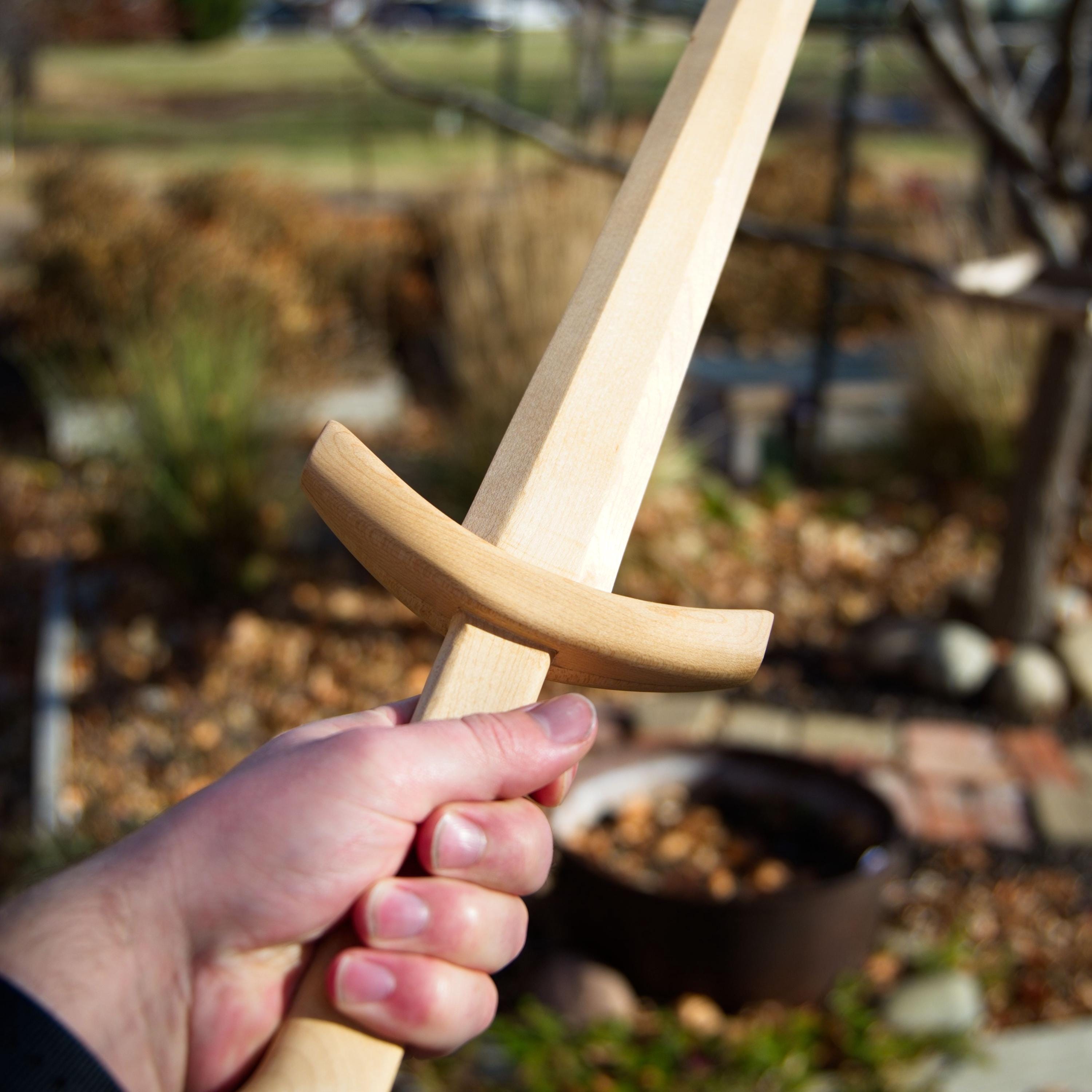 Solid Wooden Toy Sword | 27” Handmade | Kids Pretend Play & Costume ...