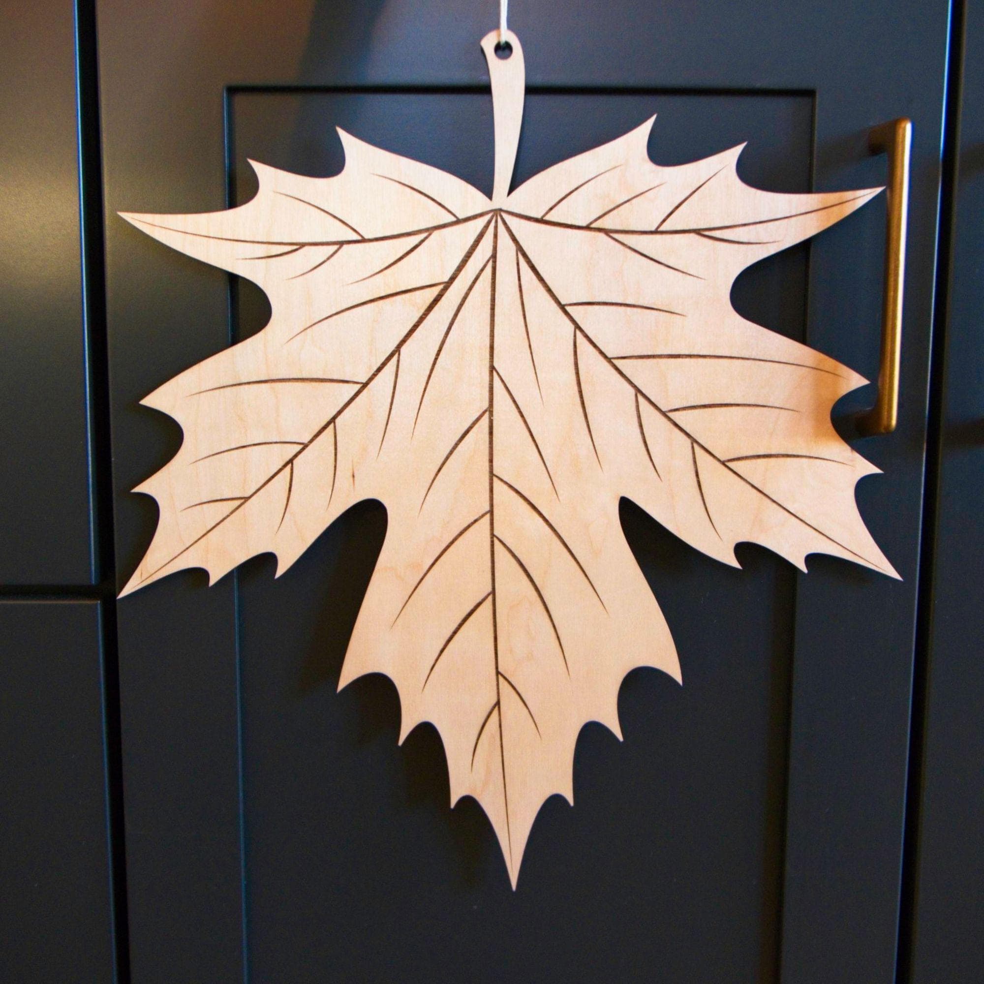 Wooden Maple Leaf Wall & Table Decor – 15” Rustic Fall Decoration - Etsy