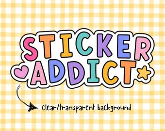 Sticker Addict Colorful Sticker, Junk Journal Decoration, Journal Sticker, Sticker Collector, Scrapbooking, Water bottle Sticker