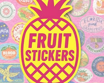 Fruit Stickers Junk Journal Sticker, Sticker Collector