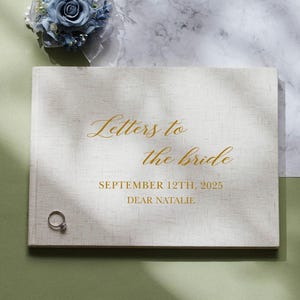 Personalized letters to the bride book, custom hen do scrapbook, bridal shower keepsake album, advice for the bride gift, wedding keepsake