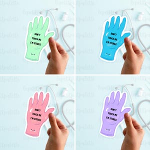 Don’t Touch I’m Sterile Nurse Sticker - Lustiger medizinischer Vinyl-Aufkleber für Laptops, Wasserflaschen, Scrubs und mehr