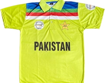 Camiseta polo de la selección de Pakistán, campeón de la Copa Mundial de Críquet de 1992, de Imran Khan