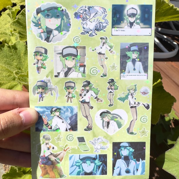 N Harmonia Poke Sparkly Sticker Sheet