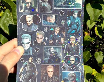 ¡Hojas de pegatinas brillantes de Albert Wesker RE!