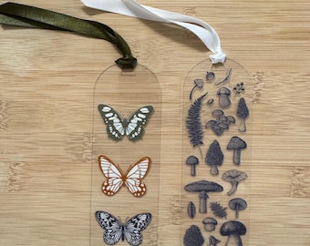Cute Acrylic Bookmarks | Gift for Reader | Cottegecore | Book Accessories | Handmade | Mushroom Bookmark | Butterfly Bookmarks | Book Lover