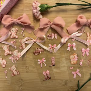Cute Acrylic Bookmarks | Gift for Reader | Chiffon Ribbon | Book Accessories | Handmade | Coquette Bookmark | Pink Bookmarks | Book Lover
