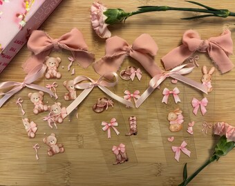Cute Acrylic Bookmarks | Gift for Reader | Chiffon Ribbon | Book Accessories | Handmade | Coquette Bookmark | Pink Bookmarks | Book Lover