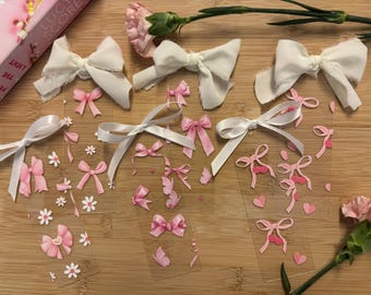 Cute Acrylic Bookmarks | Gift for Reader | Chiffon Ribbon | Book Accessories | Handmade | Coquette Bookmark | Pink Bookmarks | Book Lover